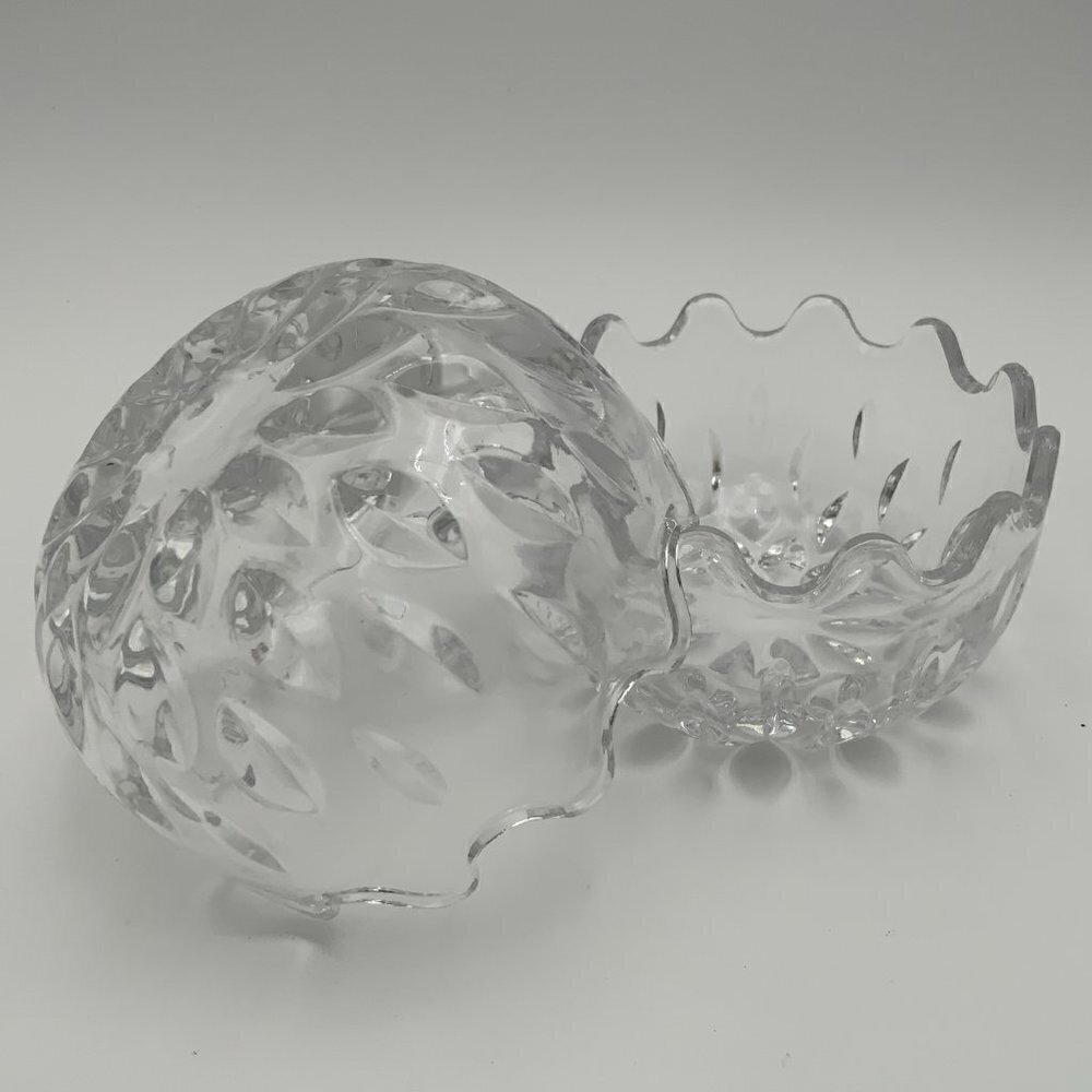 Crystal 2 PC Candy Jar / Trinket Jar Heavy
